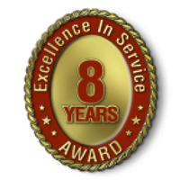 Excellence in Service - 8 Year Award